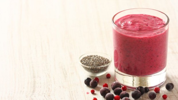 Smoothie with forest fruit