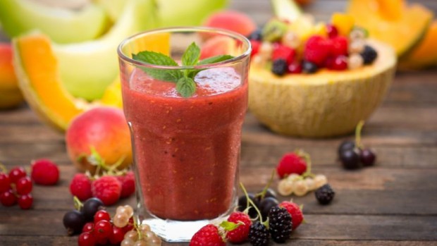 With fruit Smoothie